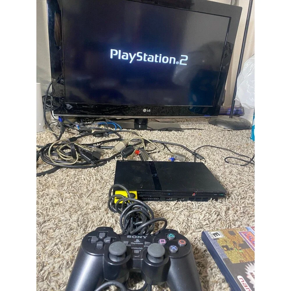 Playstation 2 PS2 Slim Console With Sony Memory Card & Sony Controller complete